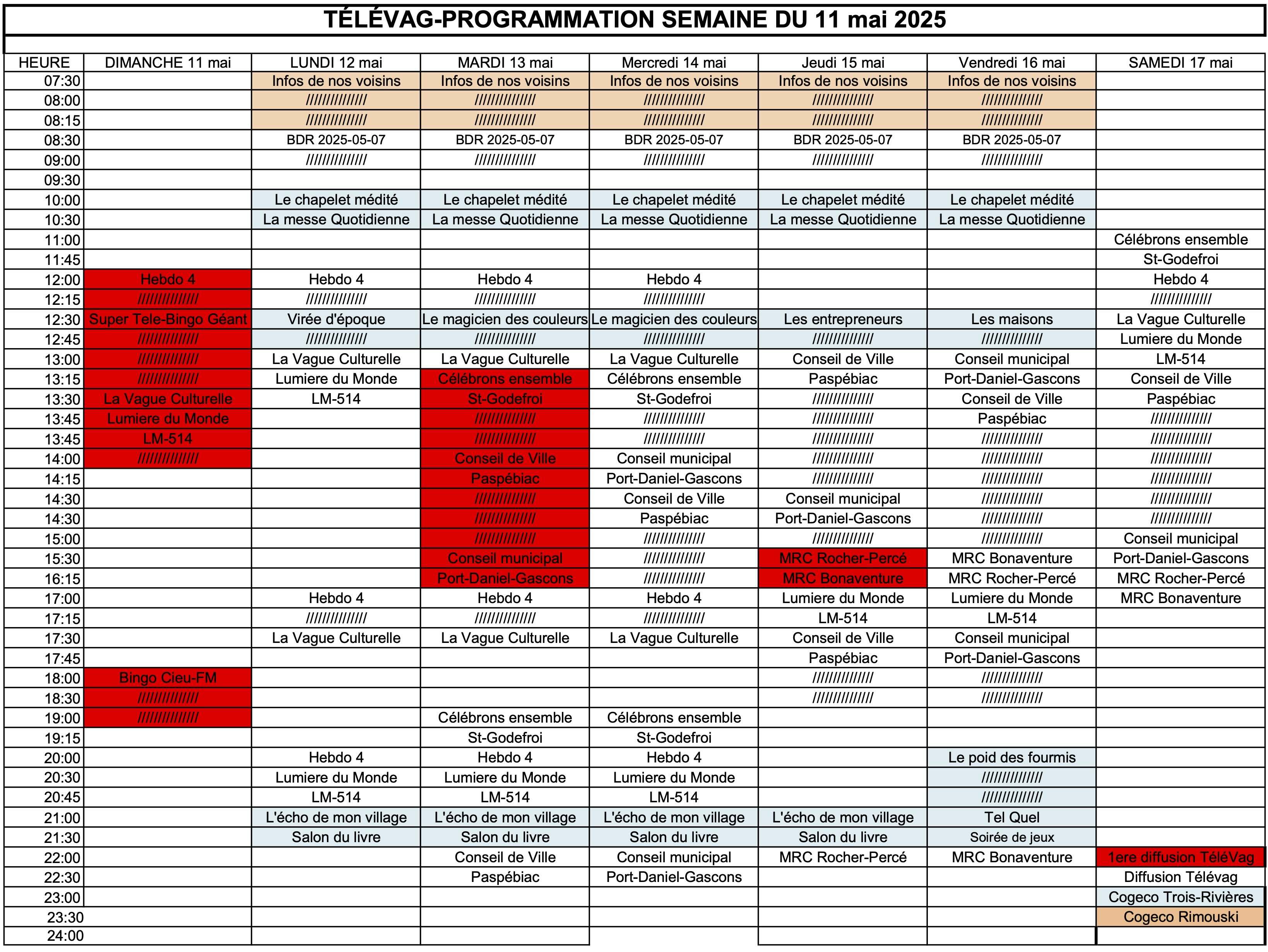 PROGRAMMATION 11 mai 2025 Bon 2