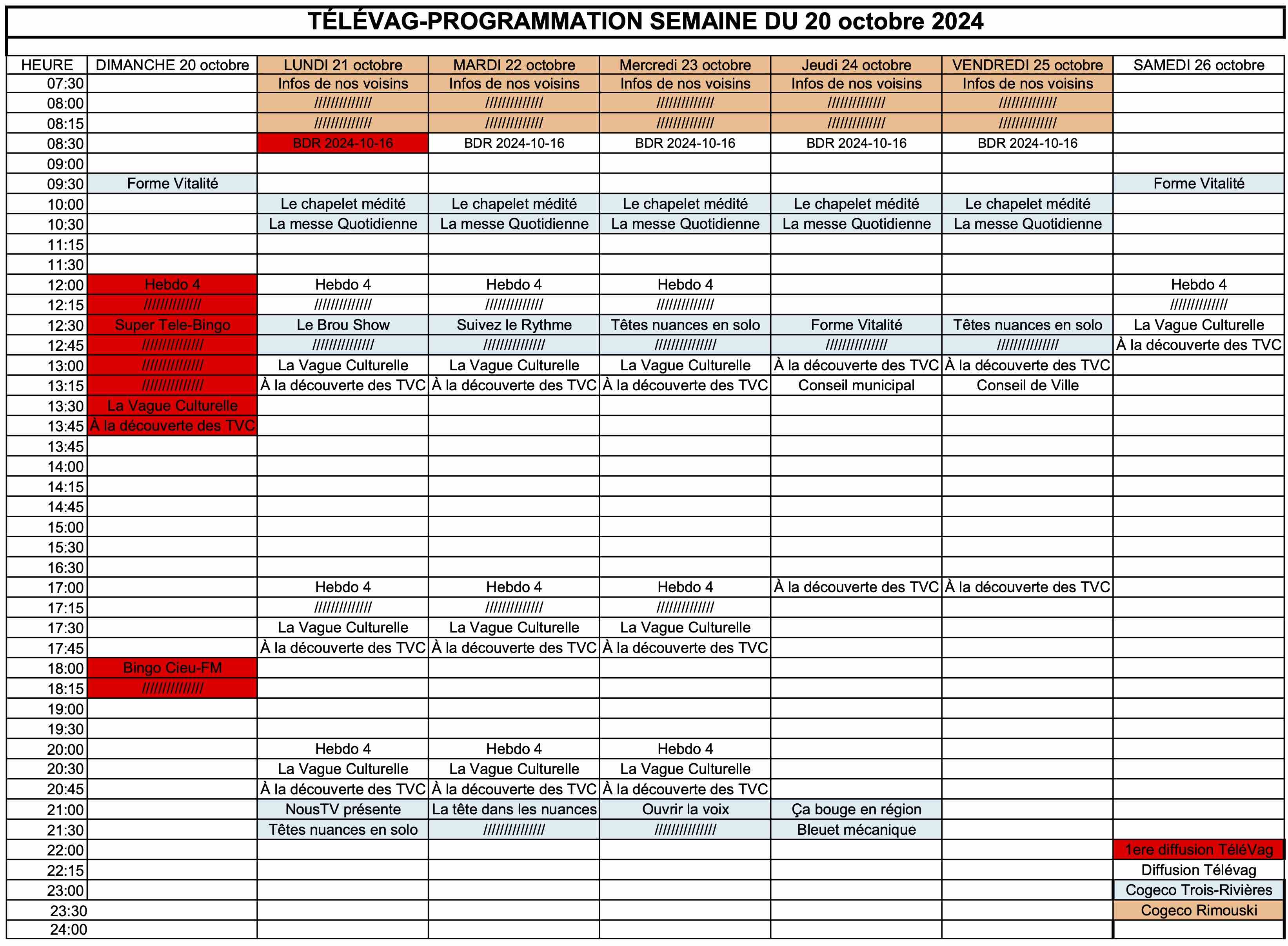 PROGRAMMATION 20 octobre 2024 Bon